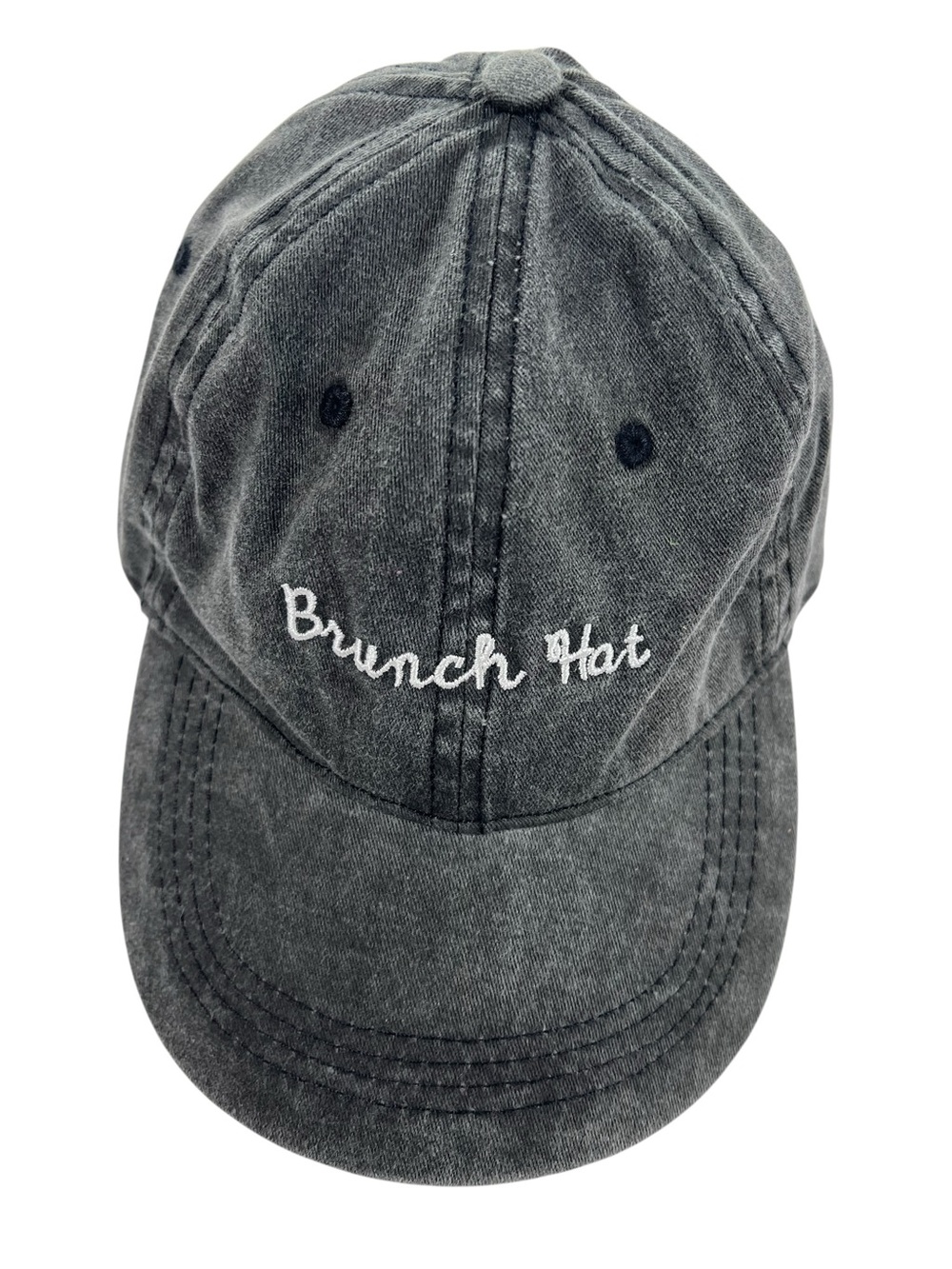 “Brunch Hat” Embroidered Washed Cotton Dad Cap, effortless and fun!